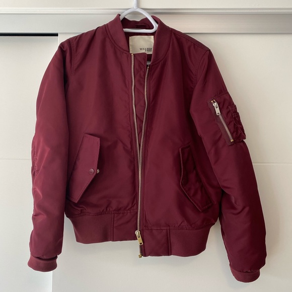 Aritzia Jackets & Blazers - Aritzia maroon bomber jacket, excellent condition